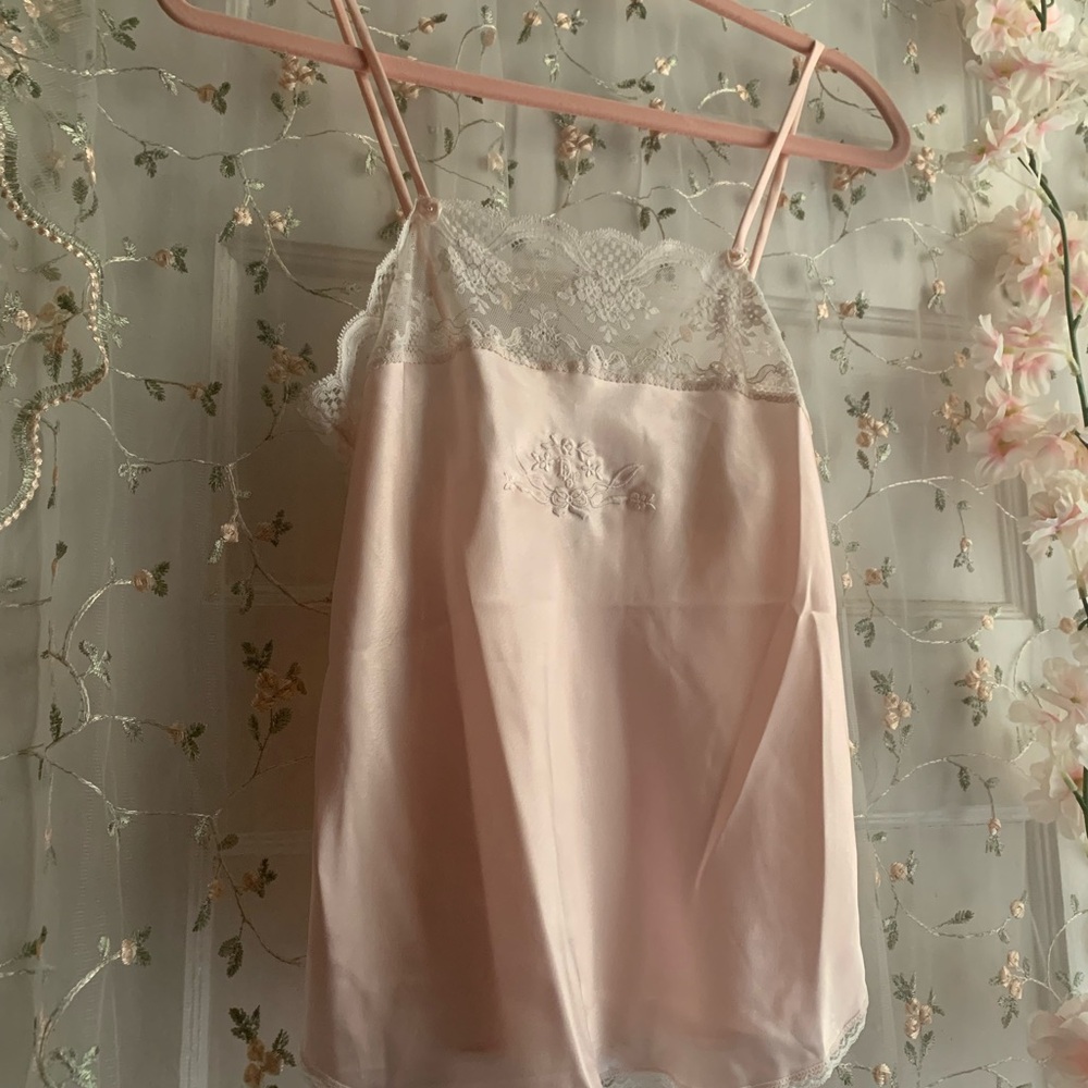 SOLD! rare vintage dior pink lace cami size S - Picture 3 of 6